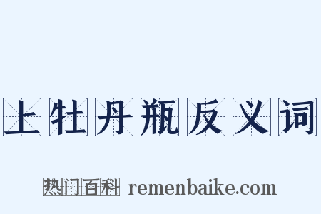 上牡丹瓶反义词是什么意思的图片